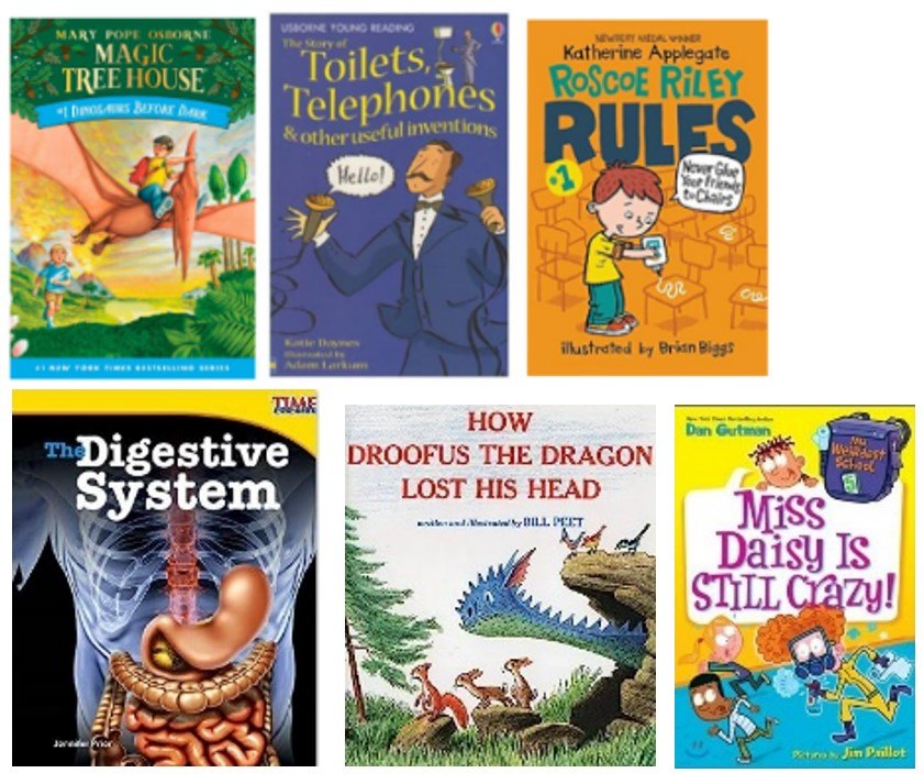 헨리반 원서 예시: Magic Tree House, Roscoe Riley Rules 등